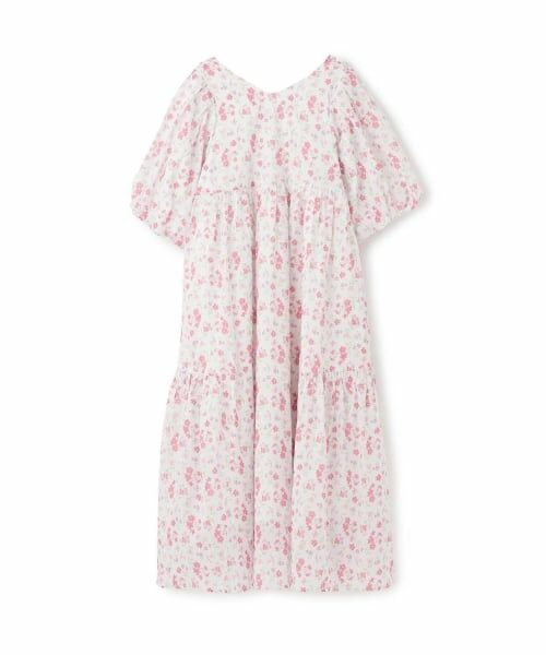 petit main LIEN / プティマイン リアン ミニ丈・ひざ丈ワンピース | 【リンク】花柄Aラインワンピース | 詳細1