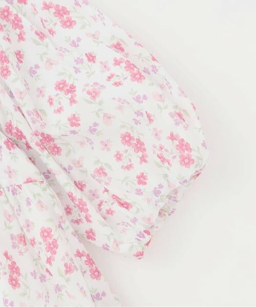 petit main LIEN / プティマイン リアン ミニ丈・ひざ丈ワンピース | 【リンク】花柄Aラインワンピース | 詳細3