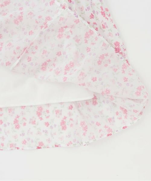 petit main LIEN / プティマイン リアン ミニ丈・ひざ丈ワンピース | 【リンク】花柄Aラインワンピース | 詳細5