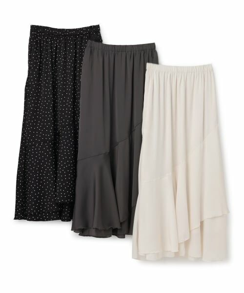 petit main LIEN / プティマイン リアン ミニ・ひざ丈スカート | サテンスカート | 詳細12