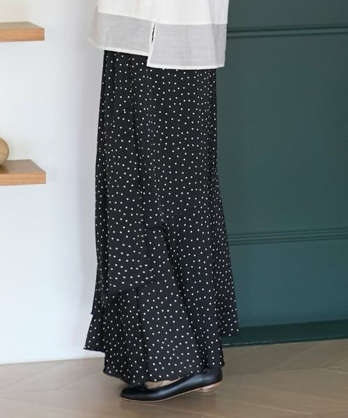 petit main LIEN / プティマイン リアン ミニ・ひざ丈スカート | サテンスカート | 詳細2