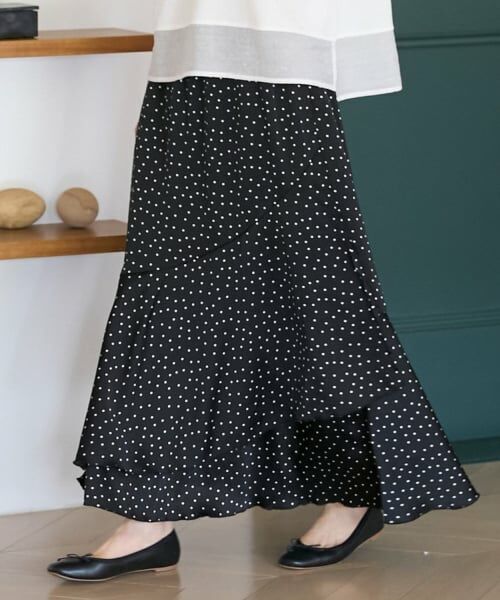 petit main LIEN / プティマイン リアン ミニ・ひざ丈スカート | サテンスカート | 詳細3