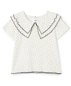 petit main LIEN / プティマイン リアン Tシャツ | 【接触冷感/リンク】メロー衿Tシャツ