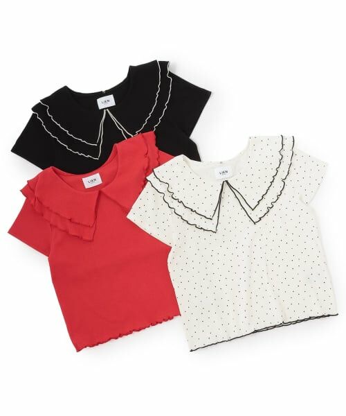 petit main LIEN / プティマイン リアン Tシャツ | 【接触冷感/親子リンク】メロー衿Tシャツ | 詳細15
