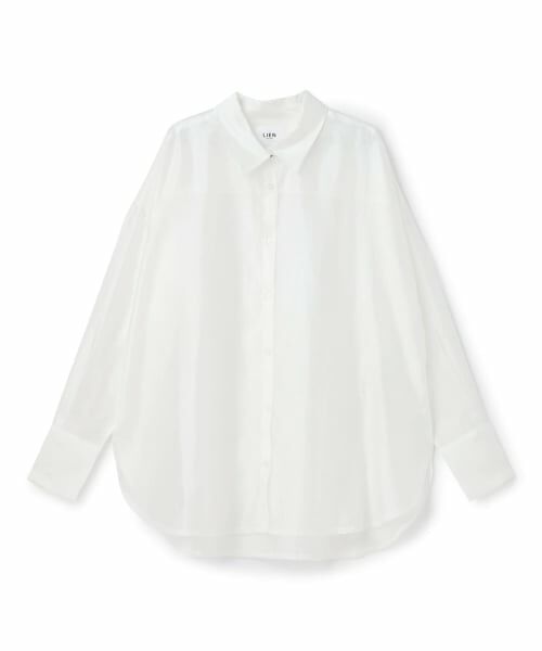 petit main LIEN / プティマイン リアン シャツ・ブラウス | シアーシャツ（オフ ホワイト）