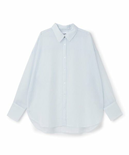 petit main LIEN / プティマイン リアン シャツ・ブラウス | シアーシャツ（ライト ブルー）