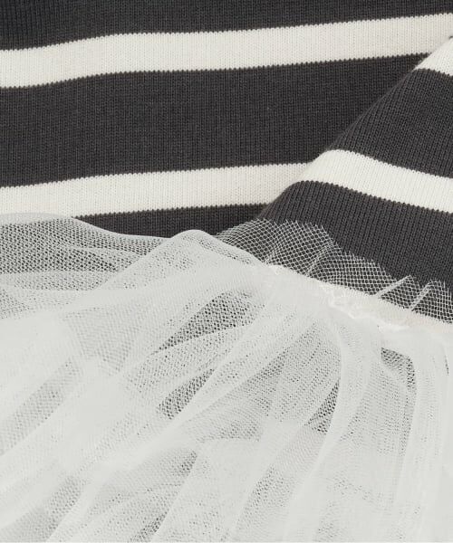 petit main LIEN / プティマイン リアン Tシャツ | ボーダーペプラム半袖Tシャツ | 詳細5