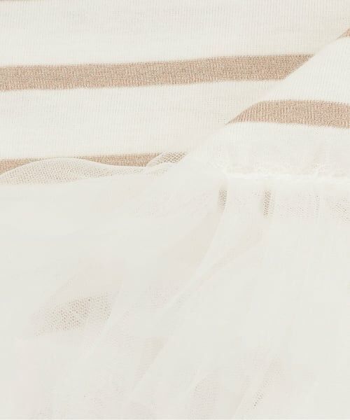 petit main LIEN / プティマイン リアン Tシャツ | ボーダーペプラム半袖Tシャツ | 詳細6