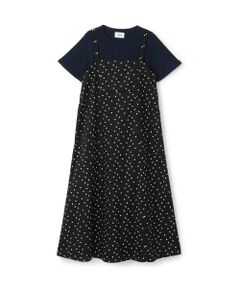 【リンク】ドット柄キャミワンピース+インナーセット