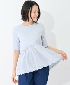 petit main LIEN / プティマイン リアン Tシャツ | 【リンク/接触冷感】レースドッキングT