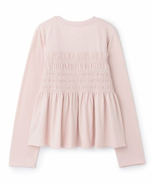 petit main LIEN / プティマイン リアン Tシャツ | 【リンク】シャーリングペプラムTシャツ | 詳細1