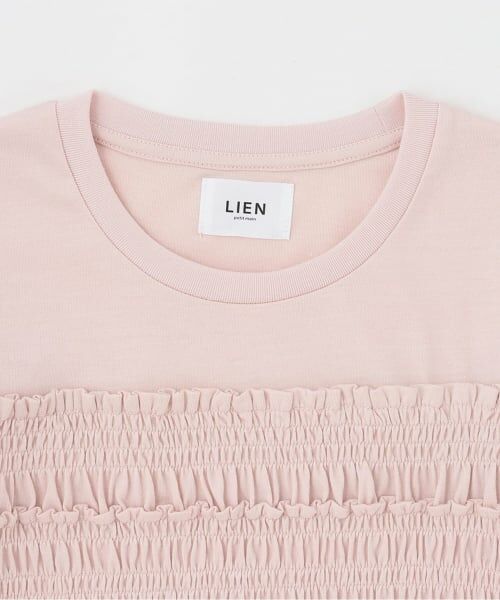 petit main LIEN / プティマイン リアン Tシャツ | 【リンク】シャーリングペプラムTシャツ | 詳細2