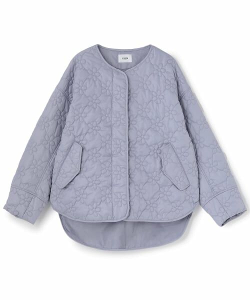 petit main LIEN / プティマイン リアン ブルゾン | 【予約商品】【リンク/撥水加工】キルティングジャケット（ブルー グリーン）