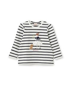 petit main / プティマイン Tシャツ | 【リンク】girlアップリケ長T