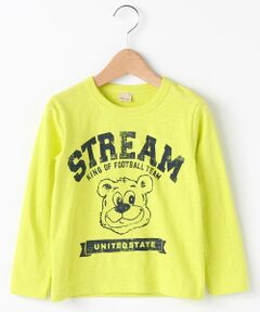 かすれカレッジプリント長袖Tシャツ