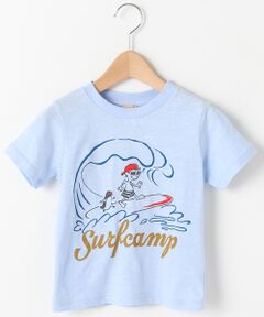 petit main / プティマイン Tシャツ | サーフィンプリント半袖Tシャツ