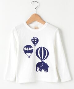 ぞうさんプリント長袖Tシャツ