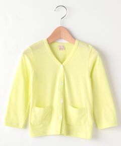 petit main / プティマイン カーディガン・ボレロ | Vネックポケットつきカラーカーディガン