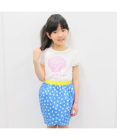 貝殻プリント半袖Tシャツ