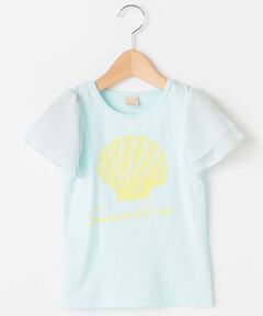 貝殻プリント半袖Tシャツ