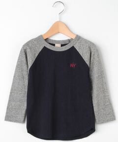 バックプリントラグランスリーブTシャツ