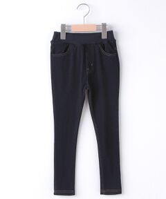 petit main / プティマイン その他パンツ | ウエストリブデニムスキニーパンツ
