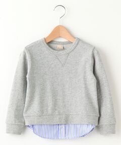 petit main / プティマイン スウェット | シャツレイヤード風裏毛トレーナー