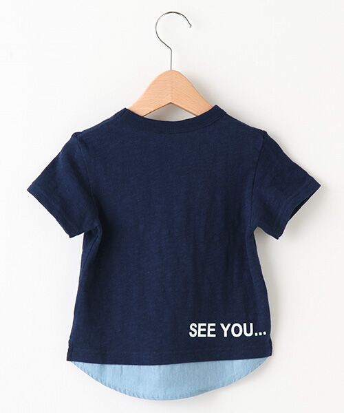 petit main / プティマイン Tシャツ | シャツレイヤード風裾切り替えTシャツ | 詳細3