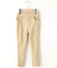 petit main / プティマイン その他パンツ | ウエストリブ切り替えツイルスキニーパンツ