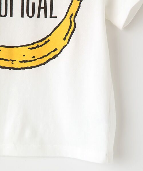 petit main / プティマイン Tシャツ | バナナ＆ロゴプリント入りTシャツ | 詳細3