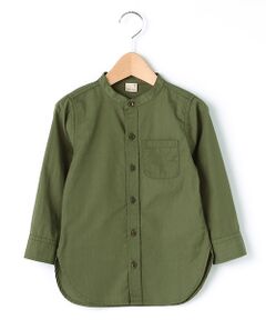 petit main / プティマイン シャツ・ブラウス | スタンドカラー胸ポケットつきシャツ