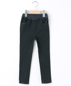 petit main / プティマイン その他パンツ | ウエストリブ切り替え無地スキニーパンツ