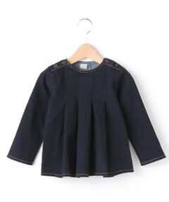 petit main / プティマイン チュニック | タック入りデニムチュニック