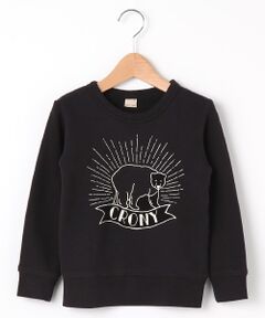 petit main / プティマイン スウェット | 白クマプリント入り裏毛トレーナー