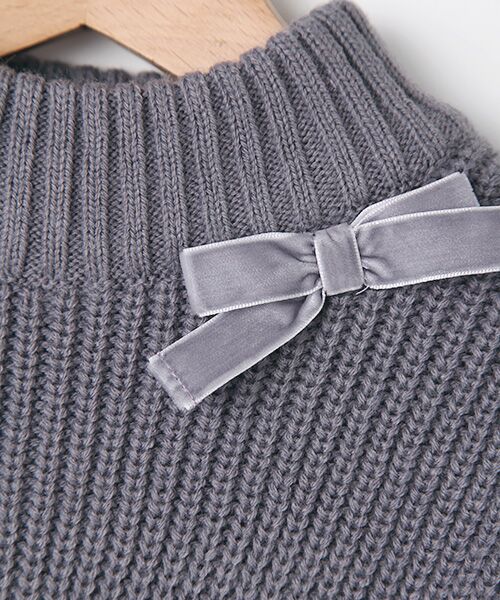 petit main / プティマイン ニット・セーター | リボンつきハイネックニット | 詳細6