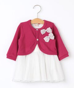 petit main / プティマイン ミニ丈・ひざ丈ワンピース | ボレロチュールワンピース風ロンパース