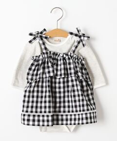 petit main / プティマイン ロンパース | キャミワンピース×ロンパースセット