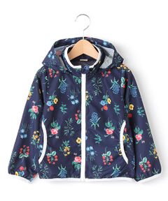 petit main / プティマイン ナイロンジャケット | フラワー柄ウィンドブレーカー