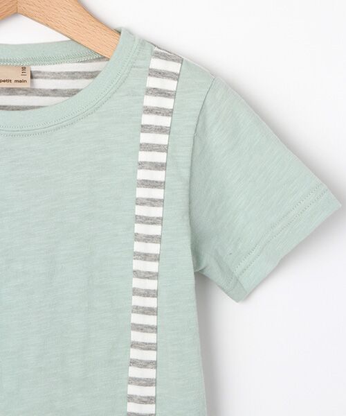 petit main / プティマイン Tシャツ | サスペンダーデザイン後ろボーダーTシャツ | 詳細3