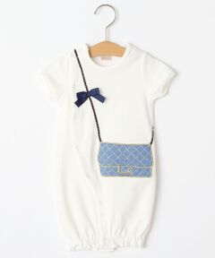 petit main / プティマイン ロンパース | バッグアップリケつき2WAYカバーオール