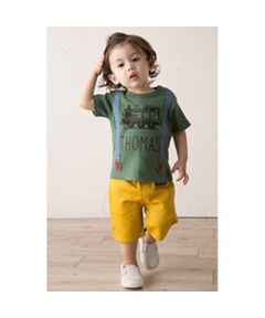 petit main / プティマイン Tシャツ | きかんしゃトーマスコラボサスペンダーデザインTシャツ