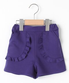 petit main / プティマイン ショート・ハーフ・半端丈パンツ | フリルつきポケットショートパンツ