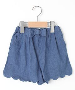 petit main / プティマイン ショート・ハーフ・半端丈パンツ | 裾スカラップキュロットパンツ