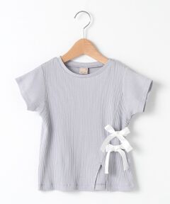 petit main / プティマイン カットソー | サイドリボンTシャツ
