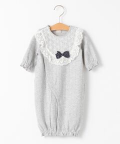 petit main / プティマイン ロンパース | レース＆リボンつき2WAYカバーオール
