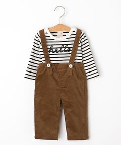 petit main / プティマイン その他トップス | ボーダーサスペセットアップ