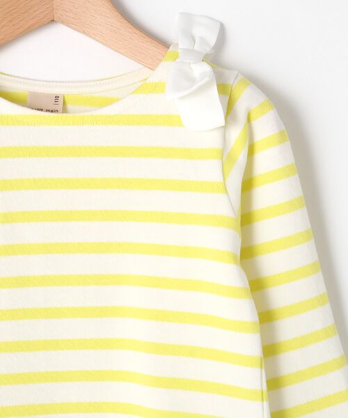 petit main / プティマイン Tシャツ | 裾スカラップボーダーT(8分袖) | 詳細2