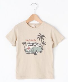 犬＆車プリントＴシャツ