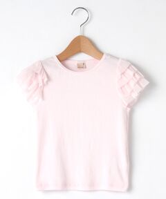 袖シフォンティアードTシャツ