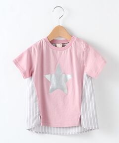 スター箔プリント入りＴシャツ